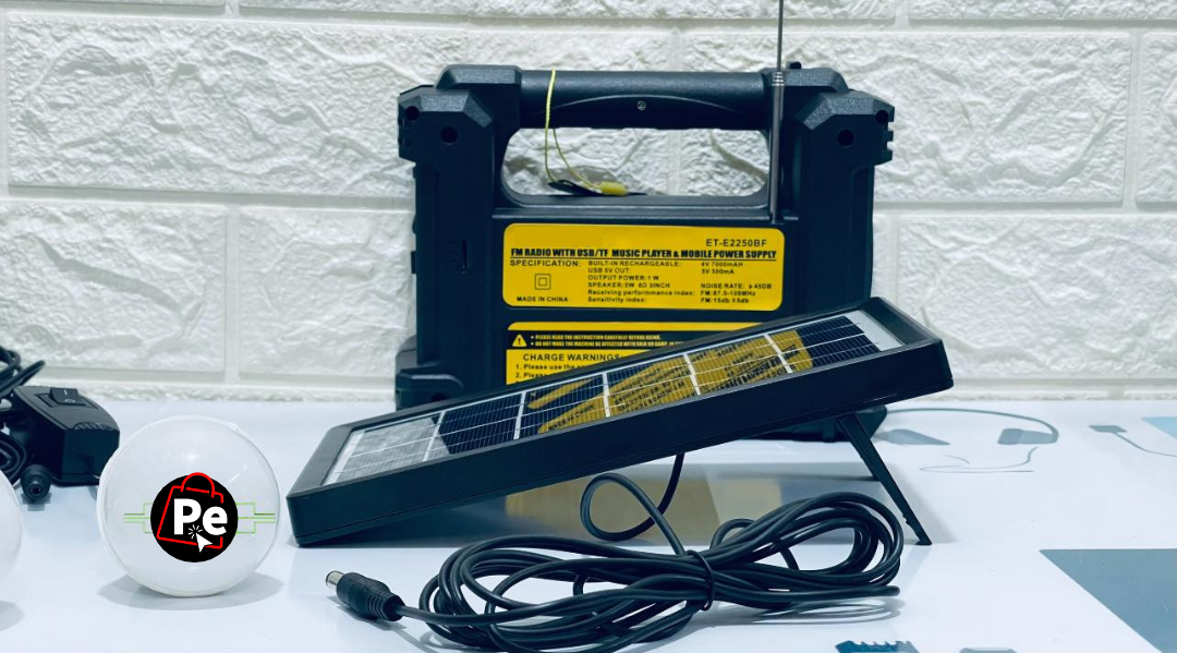 BATERIA 20´000mah+PANEL SOLAR+ACCESORIOS
