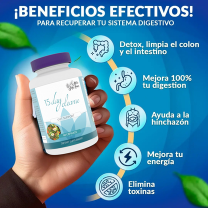15 Days Cleanse™ – Elimina toxinas, reduce hinchazón, recupera tu energía