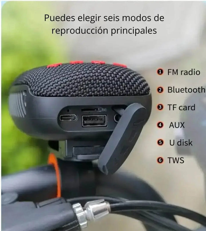PARLANTE BLUETOOTH PARA MOTO Y BICICLETA