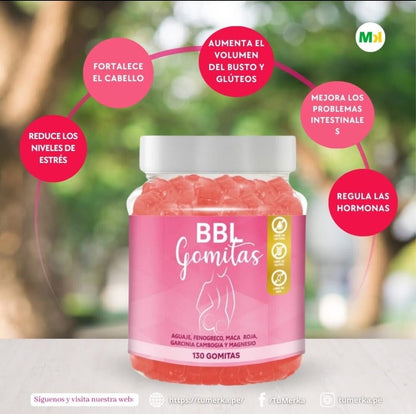 Gomitas BBL™ – con Aguaje Natural y Fitoestrógenos para Curvas Femeninas y Equilibrio Hormonal(130 unidades)
